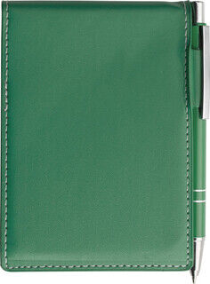 Notebook with PU cover and pen.