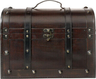 Medium sized wooden chest.