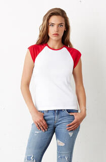Cap Sleeve Contrast Raglan T-Shirt 2. pilt