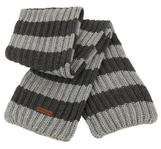 Chunky Knit Stripe Scarf 2. picture