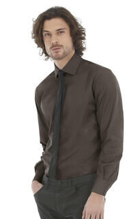 Men`s Black Tie Elastane Longe Sleeve Shirt 2. picture