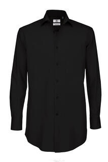 Men`s Black Tie Elastane Longe Sleeve Shirt 3. picture