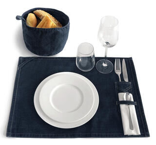 Denim Placemat with Cutlery Pocket 2. picture