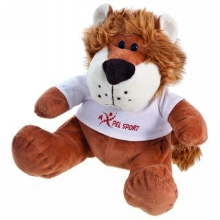 Sitting lion with a white T-shirt suitable for printing (T-shirt packed separately)